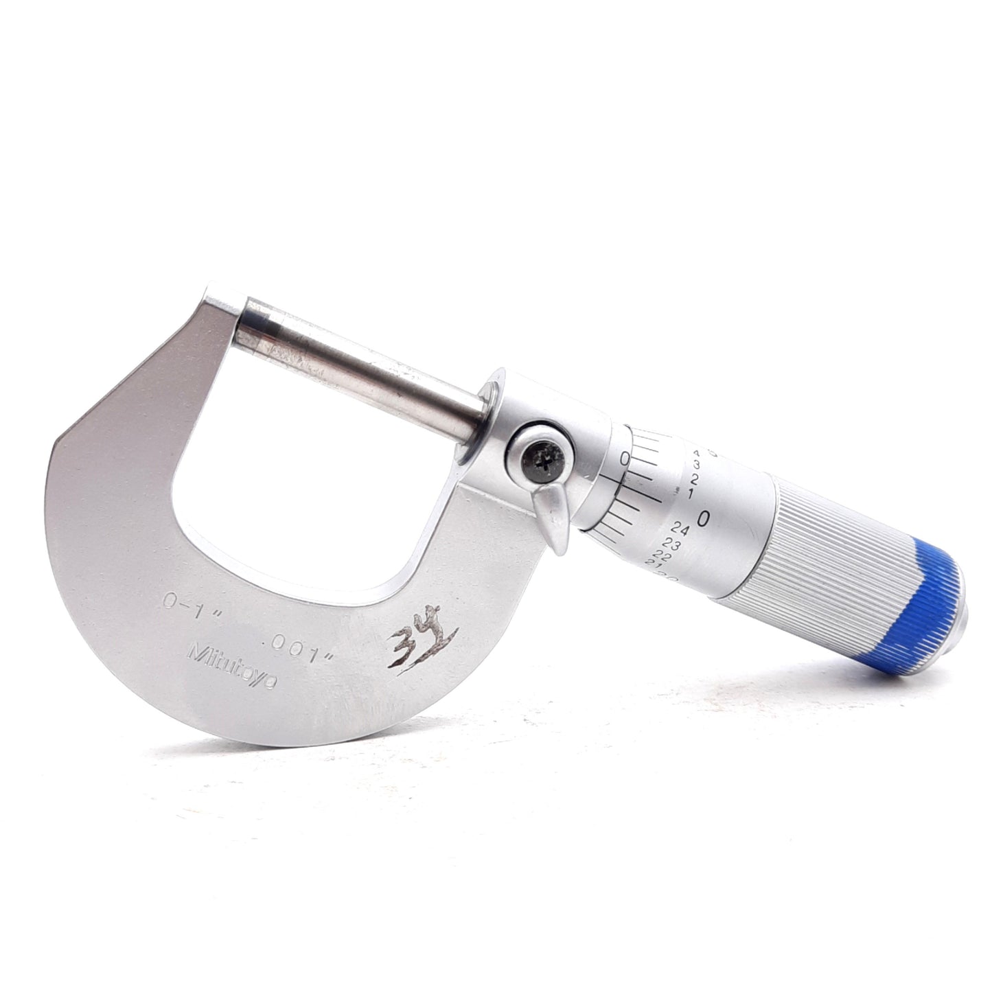 Used Mitutoyo 101-109 Outside Micrometer, 0-1in, 0.001in Graduation, Friction Thimble