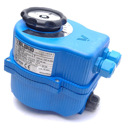 New – Open box Valbia VB015 LT Electric Valve Actuator, 12VAC/DC, 1.2A, 133 in-lbs, PG11 x2