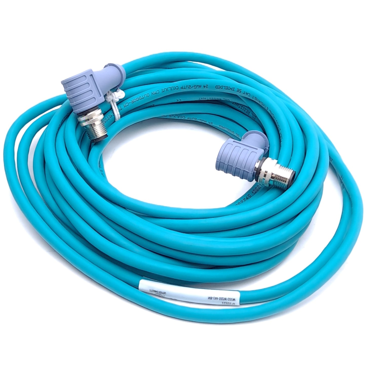 New Turck WSSD WSSD 441-8M U-32621 Cable, 2x Right Angle M12 4-Pin Male, 8m Length