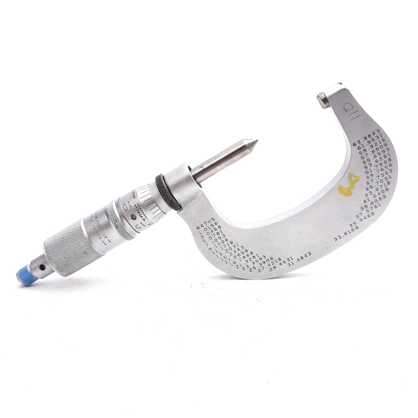 Used Scherr-Tumico 08-8063-04 Screw Thread Micrometer 1-2in Range, 0.001in, 14-20 TPI