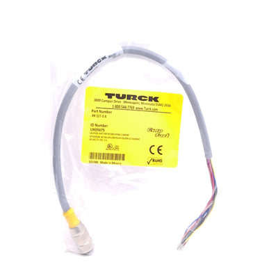 New Turck RK 12T-0.4 UX09479 Cordset, M12 12-Pin Female to Flying Leads, 0.4m Length