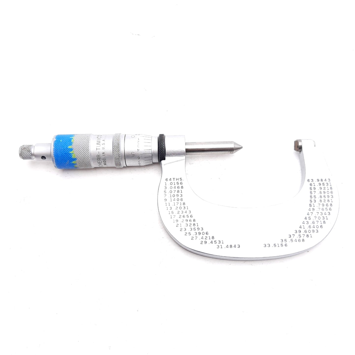 Used Scherr-Tumico 08-8062-04 Screw Thread Micrometer 1-2in Range, 0.001in, 8-13TPI