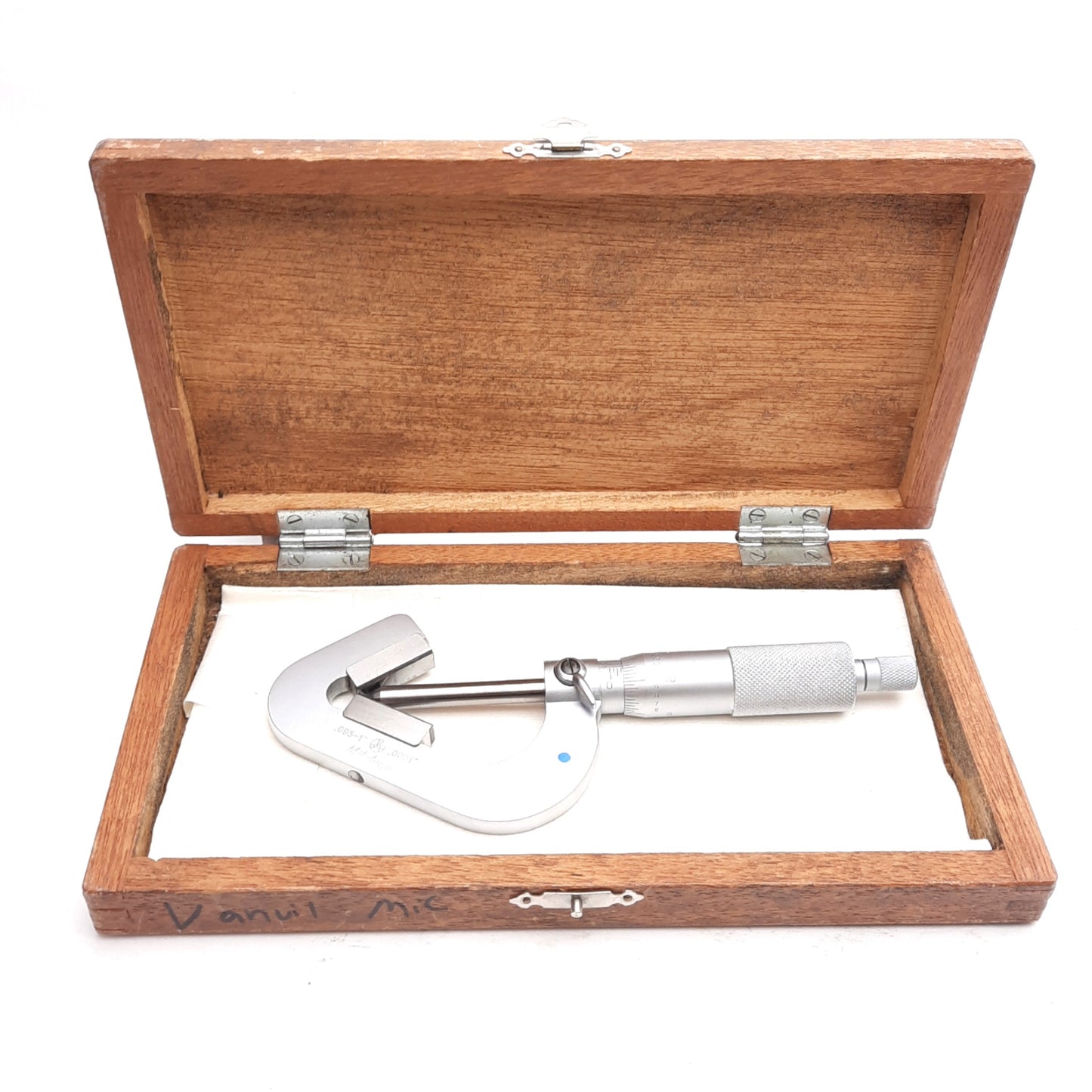 Used Mitutoyo 114-202 3 Flute V-Anvil Micrometer 0.093-1in Range, 0.0001in Graduation