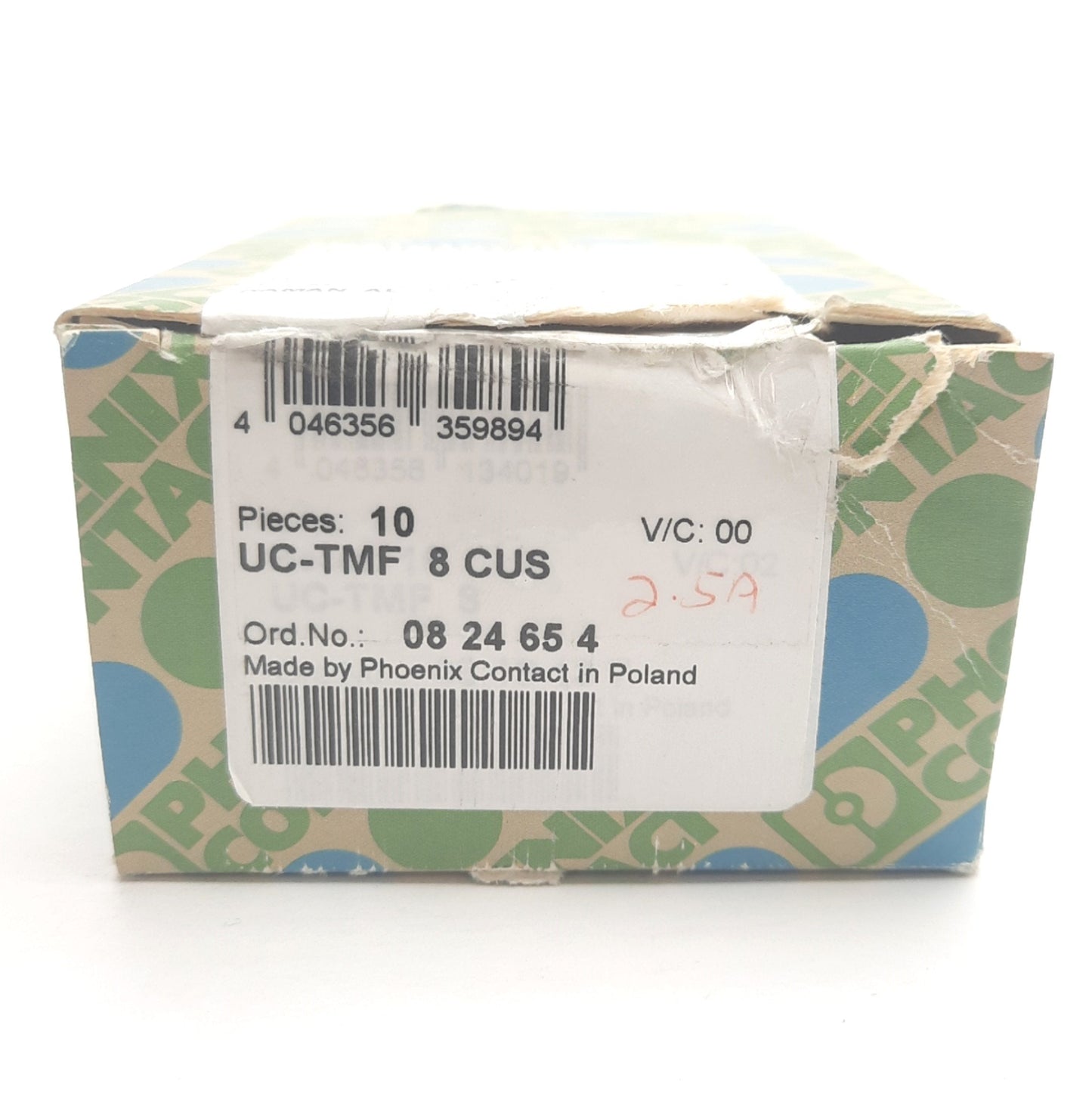 New – Open box Lot of 10 Phoenix Contact UC-TMF 8 CUS Terminal Block Sheets, Marking: "2.5A"