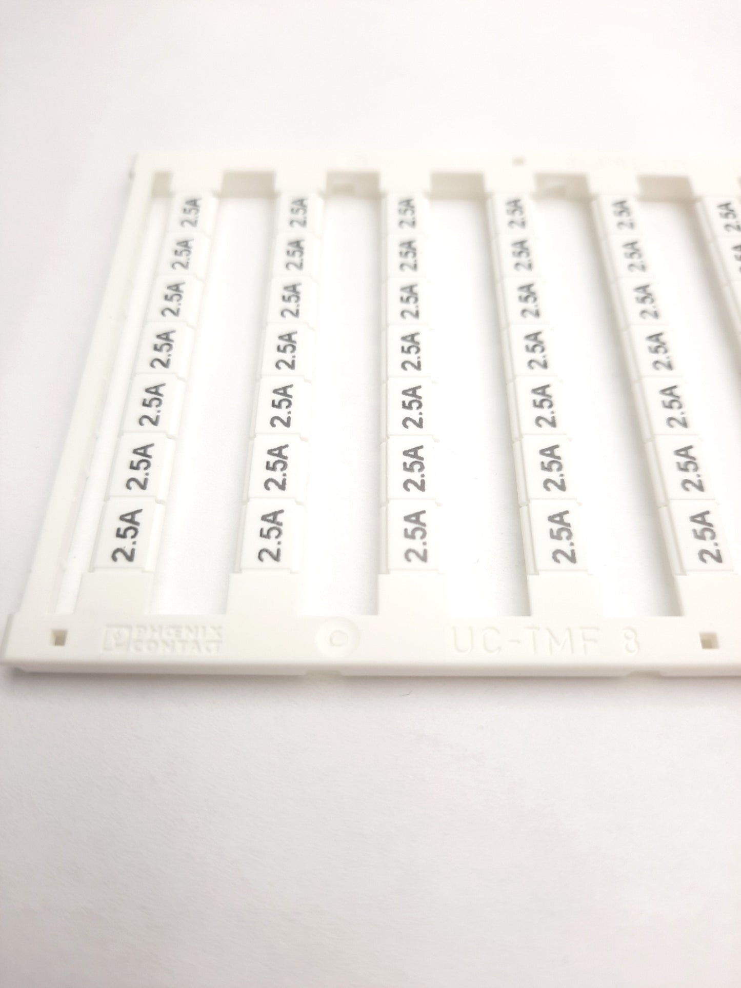 New – Open box Lot of 10 Phoenix Contact UC-TMF 8 CUS Terminal Block Sheets, Marking: "2.5A"