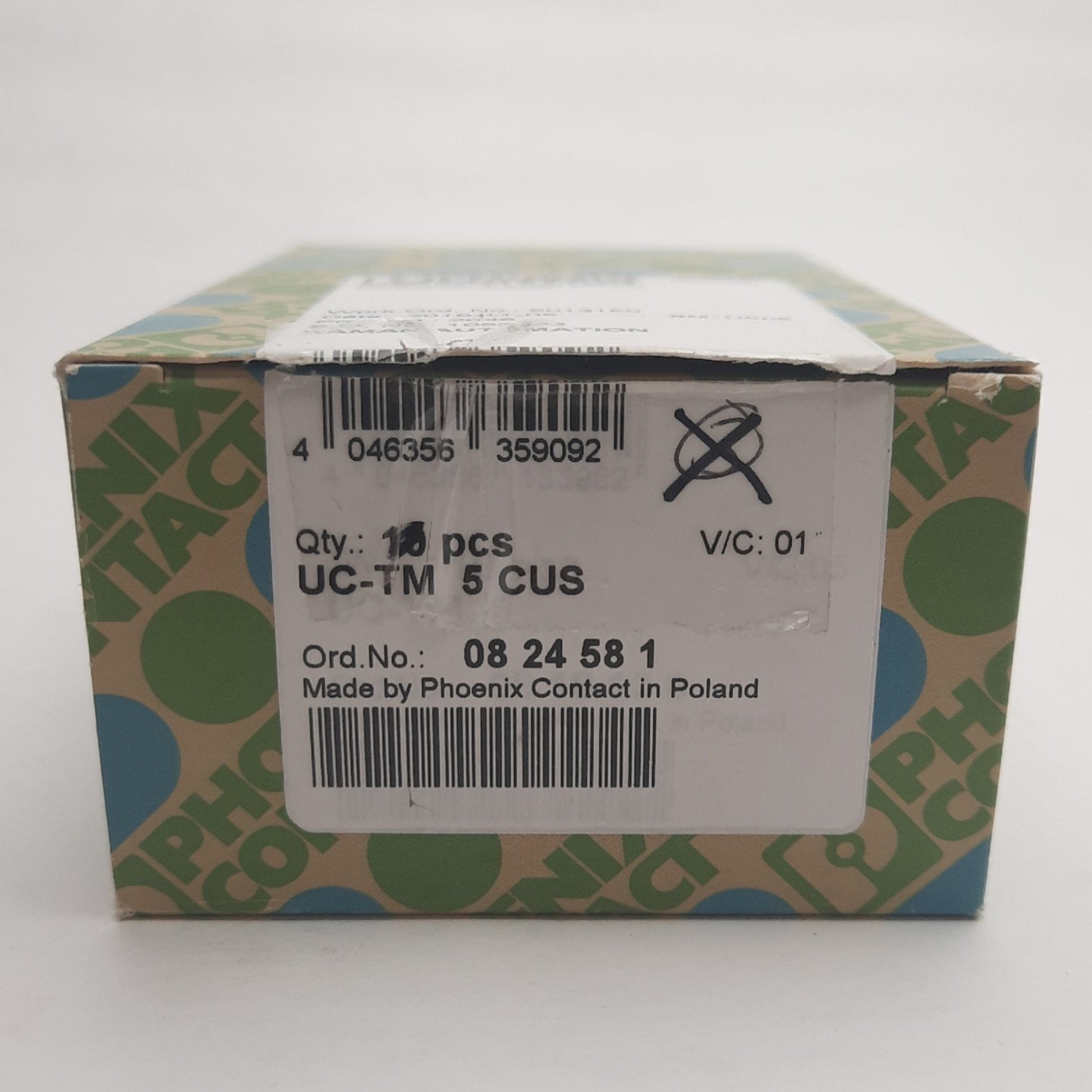 New – Open box Lot of 8 Phoenix Contact UC-TM 5 CUS Terminal Block Sheets, Marking: "F1-F4"