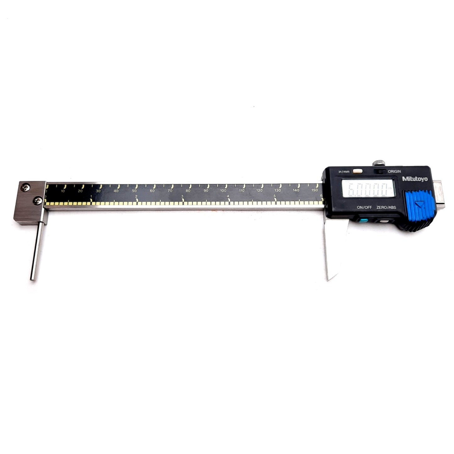 Used Mitutoyo 573-261-10 Tube Thickness Digimatic Caliper, 0-6in, 0.005in Resolution