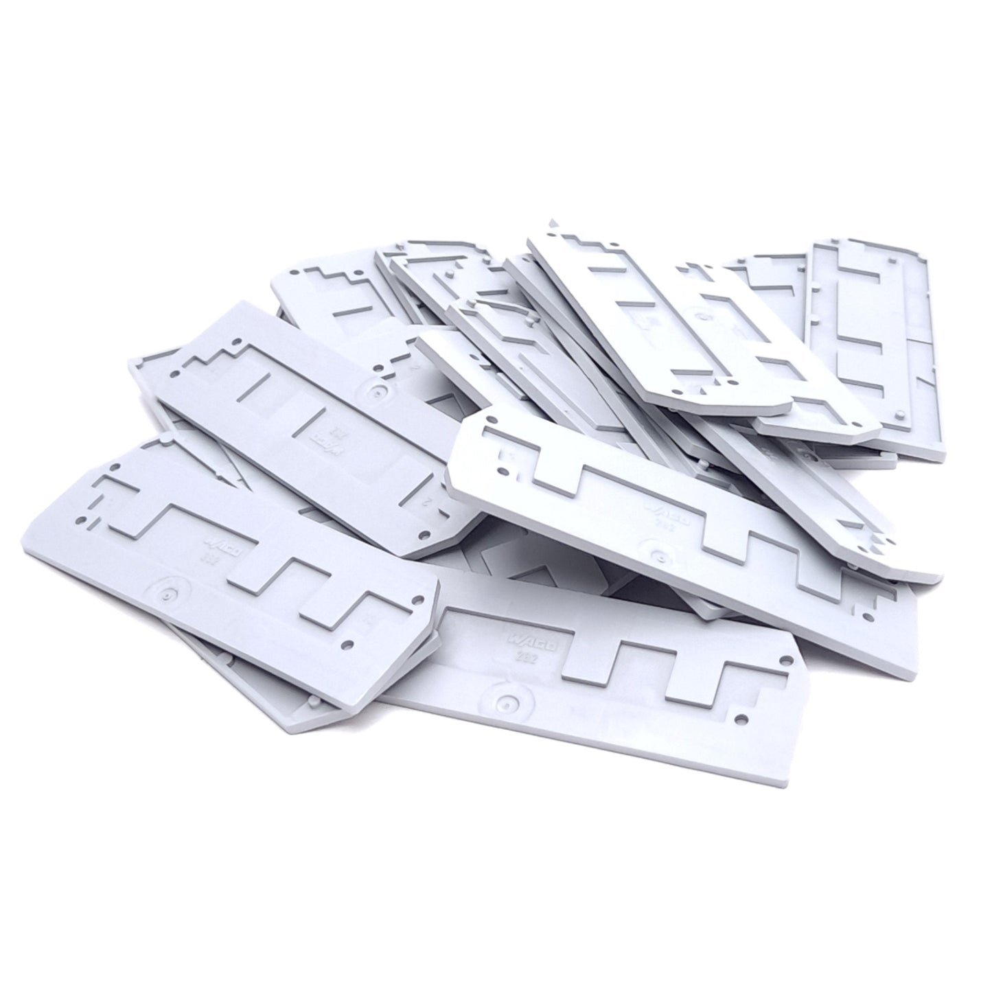 New – Open box Lot of 25 Wago 282-308 End & Intermediate Plate For Terminal Blocks, 2.5mm Thick