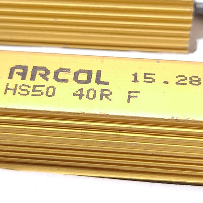 New Lot of 5 Ohmite HS50 40R F ARCOL Power Resistor, 40Ω, 50W, Aluminum Housing