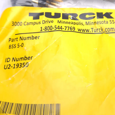 New Turck BSS 5-0 U2-19350 Field Wireable Connector, M16 5-Pin Male, Solder Contact