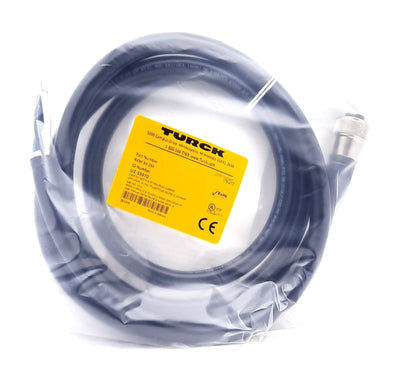 New Turck RKM 34-2M Cordset, A, Straight Female 3 Pin 600V, 15A, 14AWG, 7/8-16