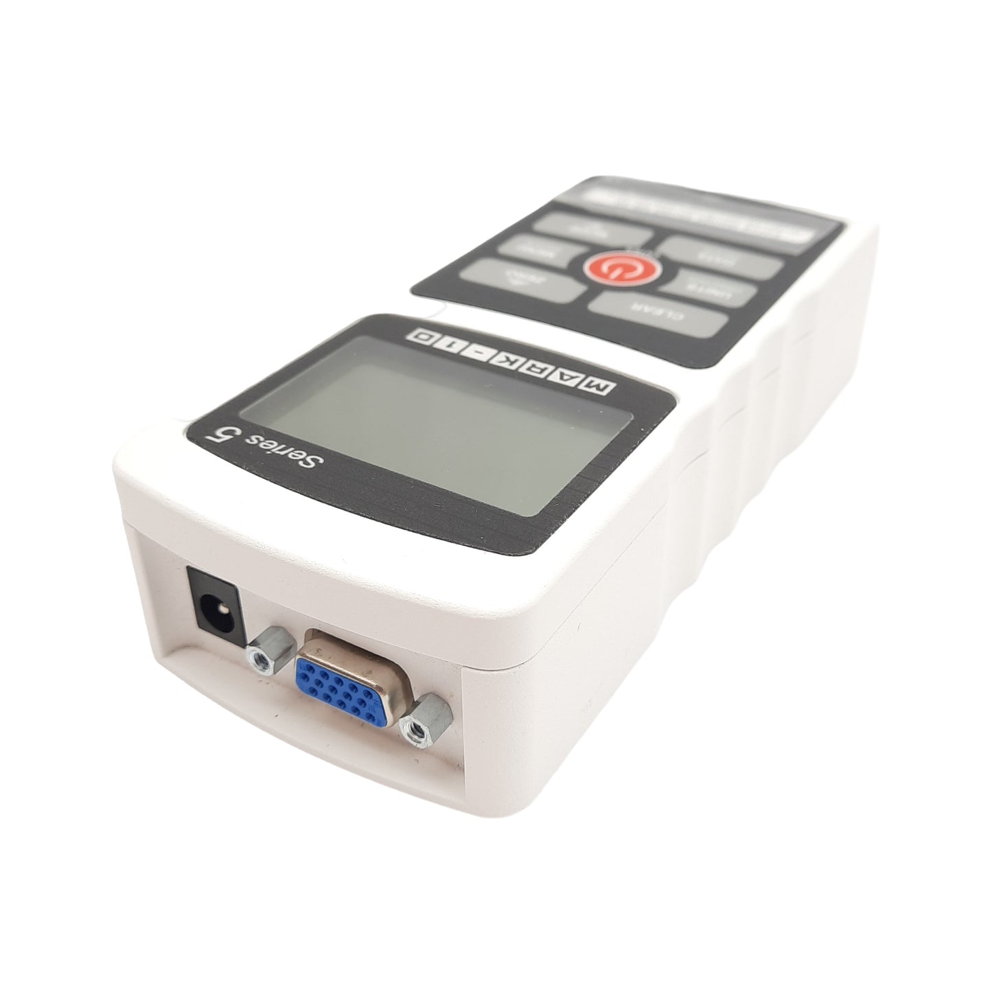 Used Mark-10 M5-20 Digital Force Gauge, 20LBF Capacity, D-Sub 15 RS-232, USB-B, 12VDC