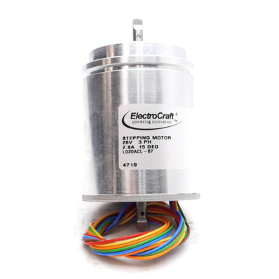 New Electrocraft LD20ACL-67 Stepper Motor, 3PH 28V 2.8A, 15°/Step, ø0.185in Shaft