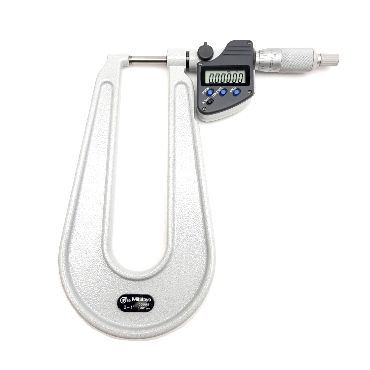 Used Mitutoyo 389-351 Digital Micrometer 0-1in Range, 0.00005in Resolution, ±0.0002in