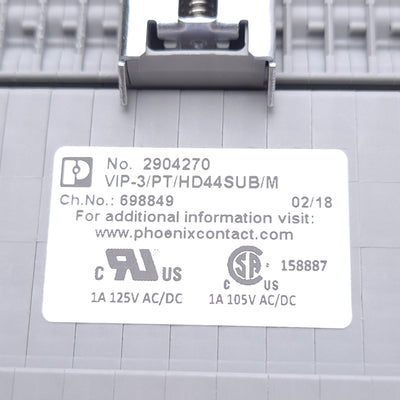 New Phoenix Contact VIP-3/PT/HD44SUB/M 2904270 Terminal Block Interface Module