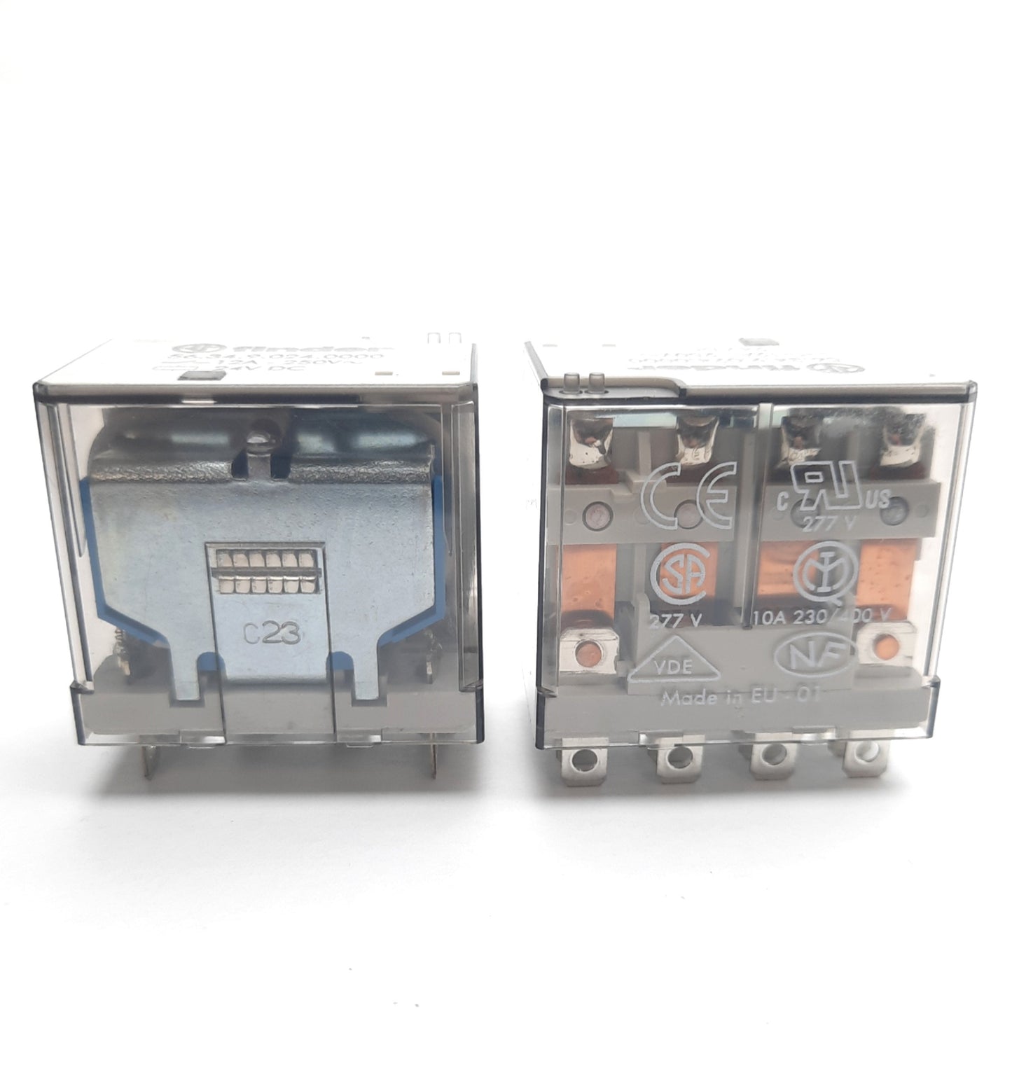 New – Open box Lot of 2 Finder 56.34.9.024.000 Relays 12A/250VAC 4PDT, 24VDC Coil