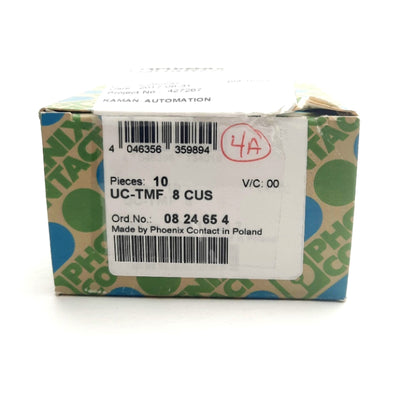 New – Open box Lot of 10 Phoenix Contact UC-TMF 8 CUS Terminal Block Sheets, Marking: "4A"