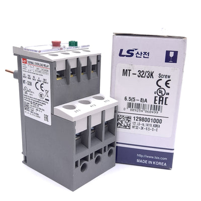 New LS Electric MT-32/3K Thermal Overload Relay, 3-Pole, 5-8A, N/O & N/C Auxiliary