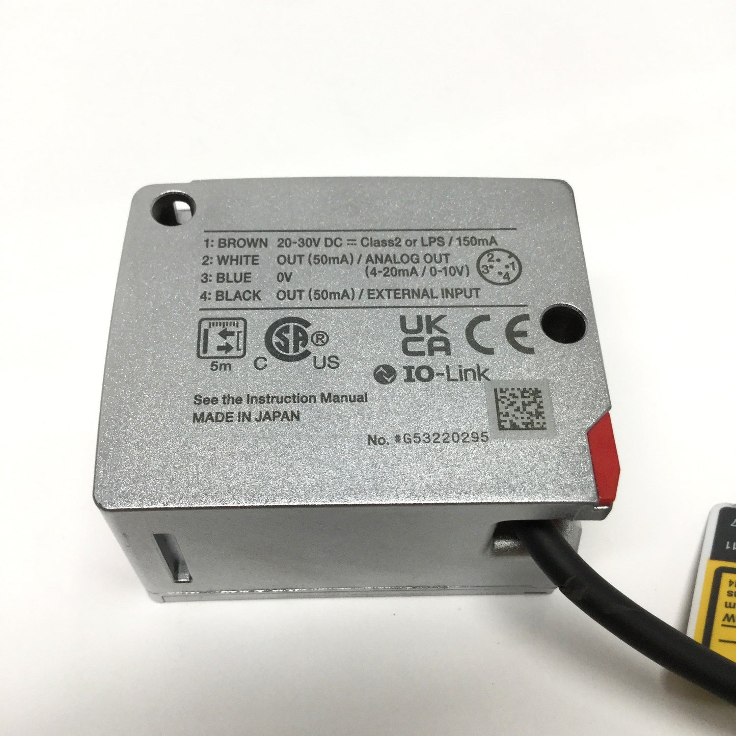 Used Keyence LR-TB5000C Long-Distance Laser Detection Sensor, 20-30VDC, 60 to 5000mm