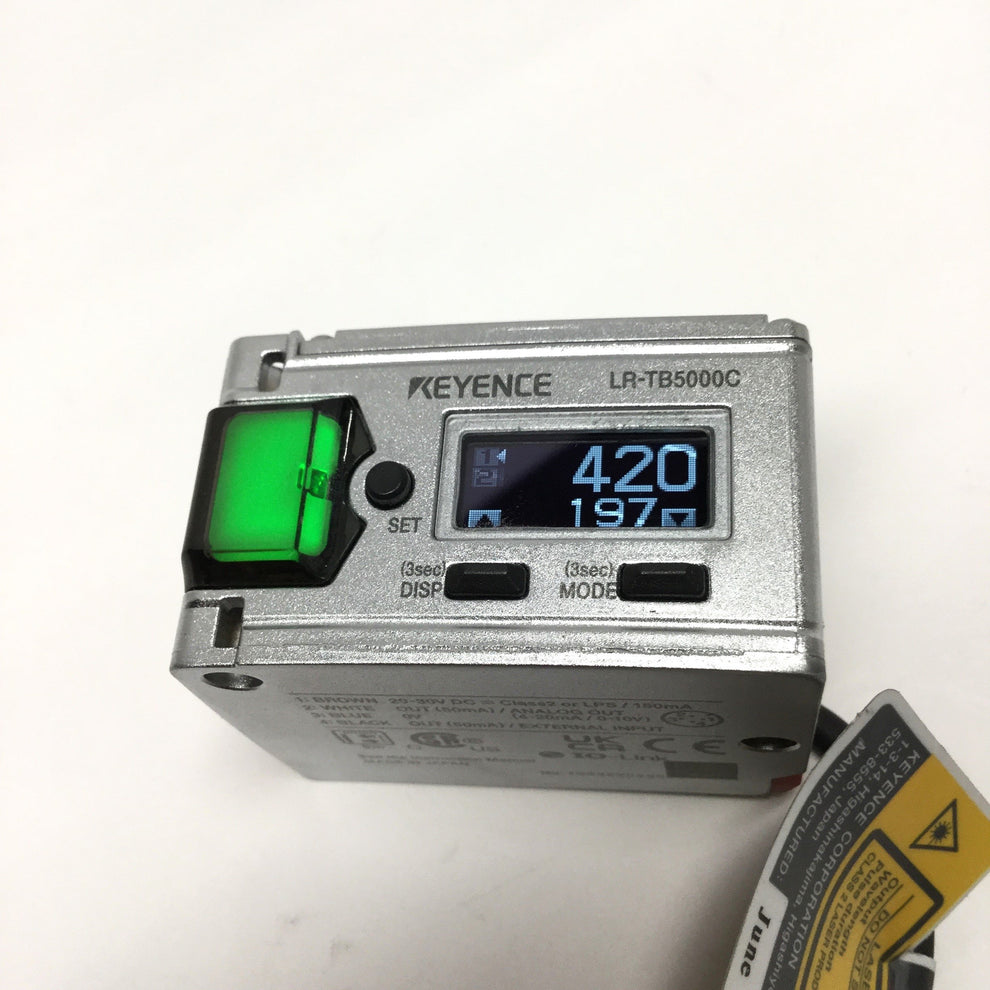 Keyence LR TB5000C Long Distance Laser Detection Sensor 20 30VDC 60 keyence-lr-tb5000c-long-distance-laser-detection-sensor-20-30vdc-60