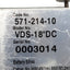 Used Mitutoyo 571-214-10 Digimatic Depth Gage, 0-18in, 0.0005in Resolution, ±0.002in