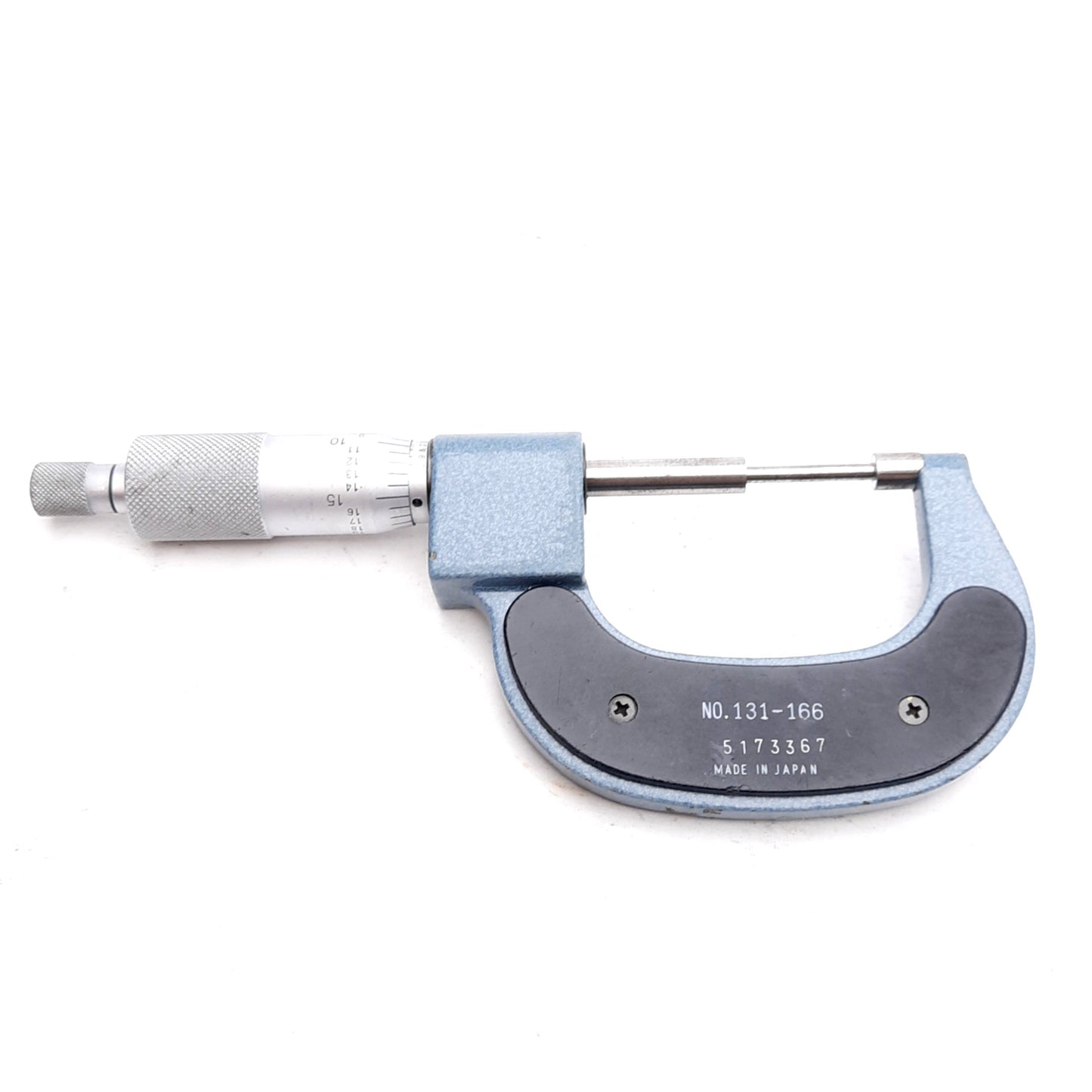Used Mitutoyo 131-166 Mechanical Digit Spline Micrometer, 0-1in, 0.0001in Graduation