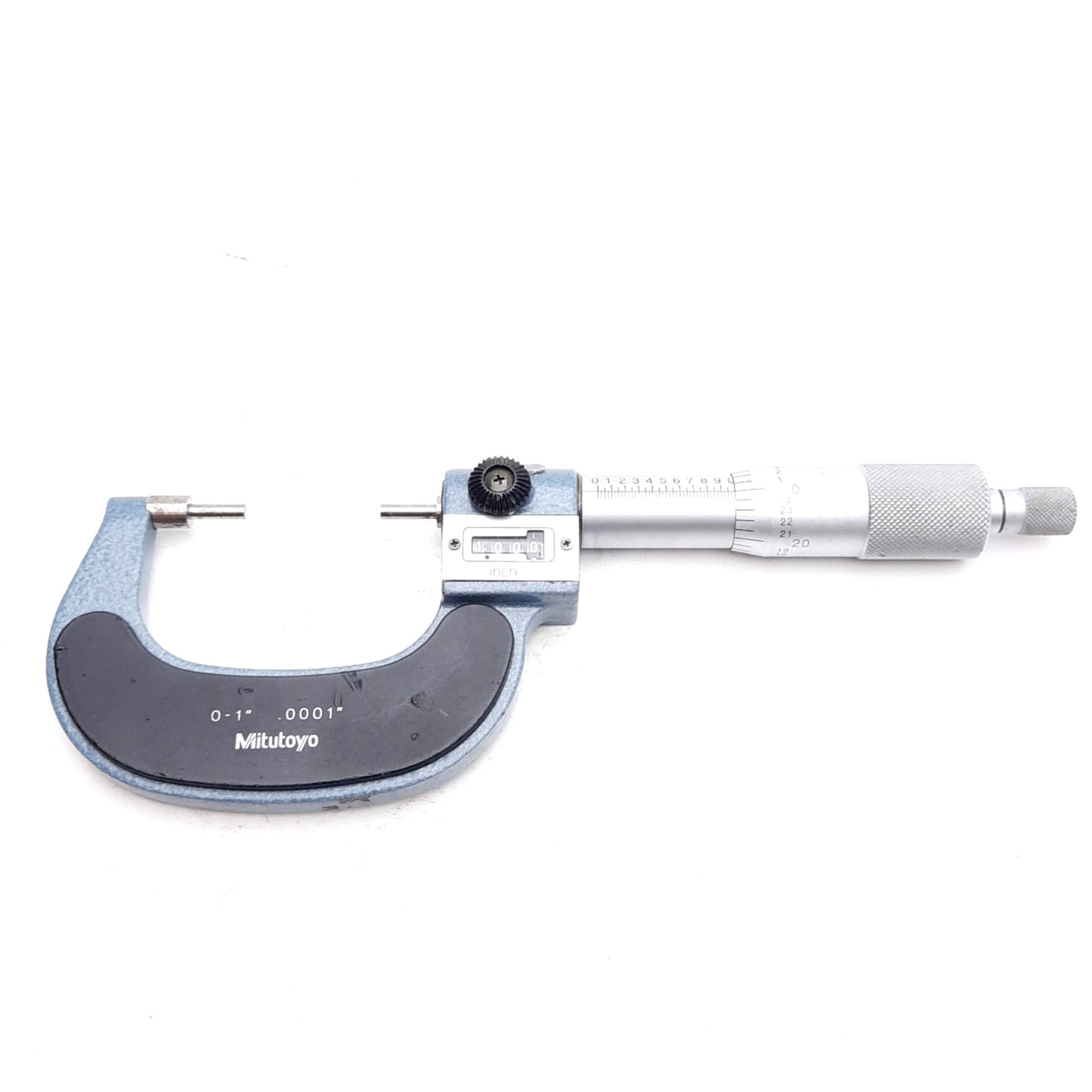 Used Mitutoyo 131-166 Mechanical Digit Spline Micrometer, 0-1in, 0.0001in Graduation