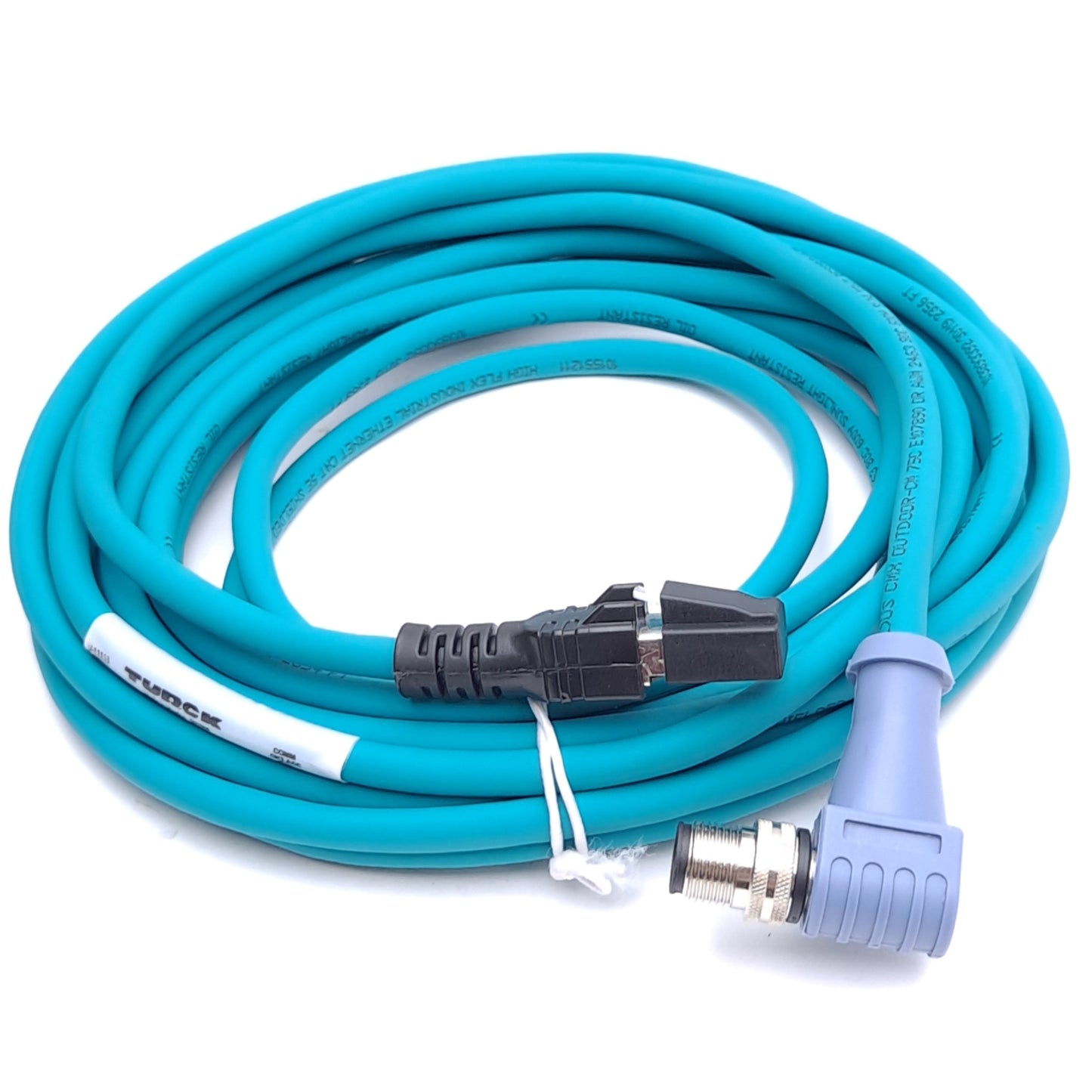 New Turck WSSD RJ45S 441-6M U-11113 Ethernet Cordset 90° M12 4-Pin Male to RJ45 Male