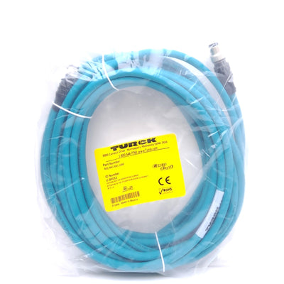 New Turck RSC RKC 841-10M U-89052 Cordset, M12 8-Pin Male/Female, 10m Length