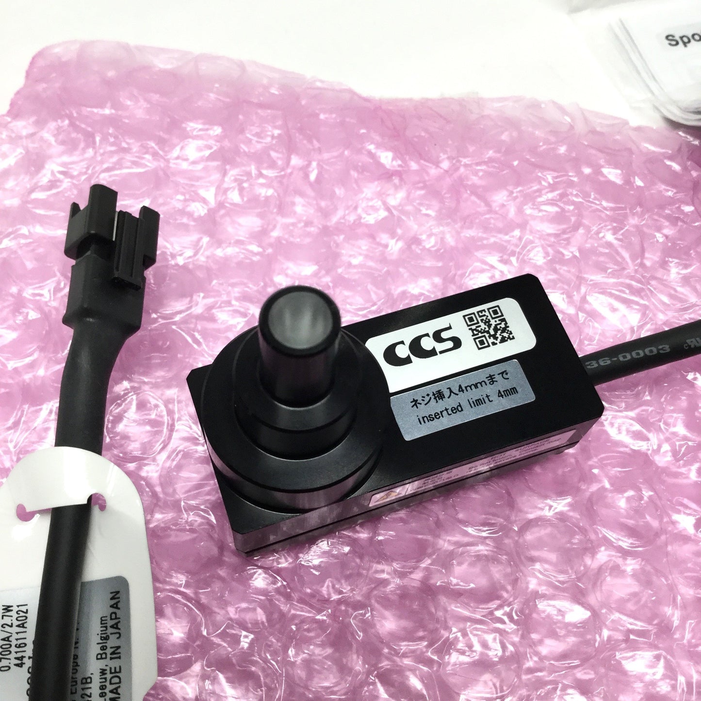 New – Open box CCS HLV3-22BL-2 Machine Vision L-Type Spot Light, Blue LED 465nm, Ø8mm Tip