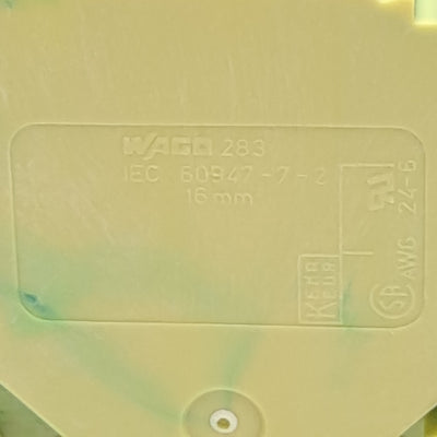 New – Open box Lot of 3 Wago 283-677 Ground Terminal Block, 3-Conductor, 1-Potential, 1-Level
