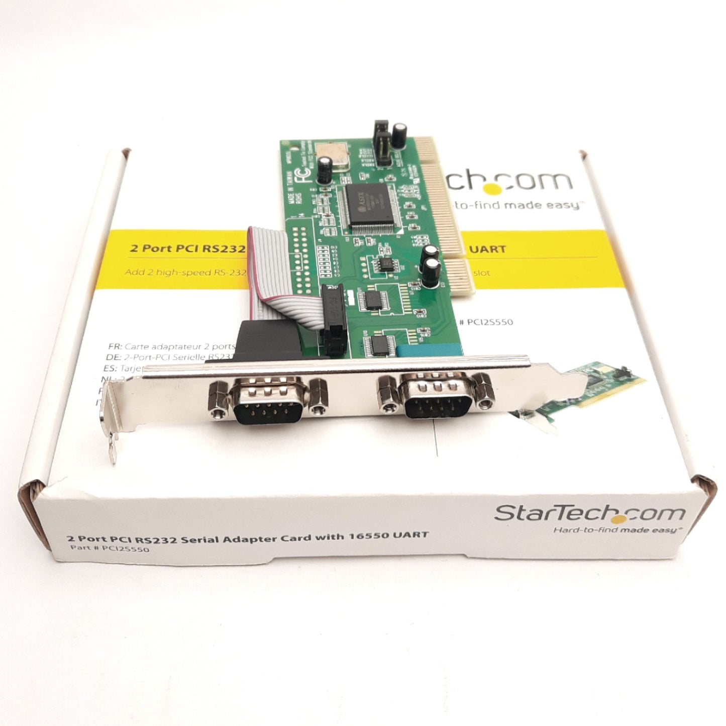 New Startech PCI2S550 RS232 Serial Adapter, 2-Port, Up To 115.2Kbps, w/ 16550 UART