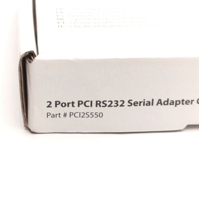 New Startech PCI2S550 RS232 Serial Adapter, 2-Port, Up To 115.2Kbps, w/ 16550 UART