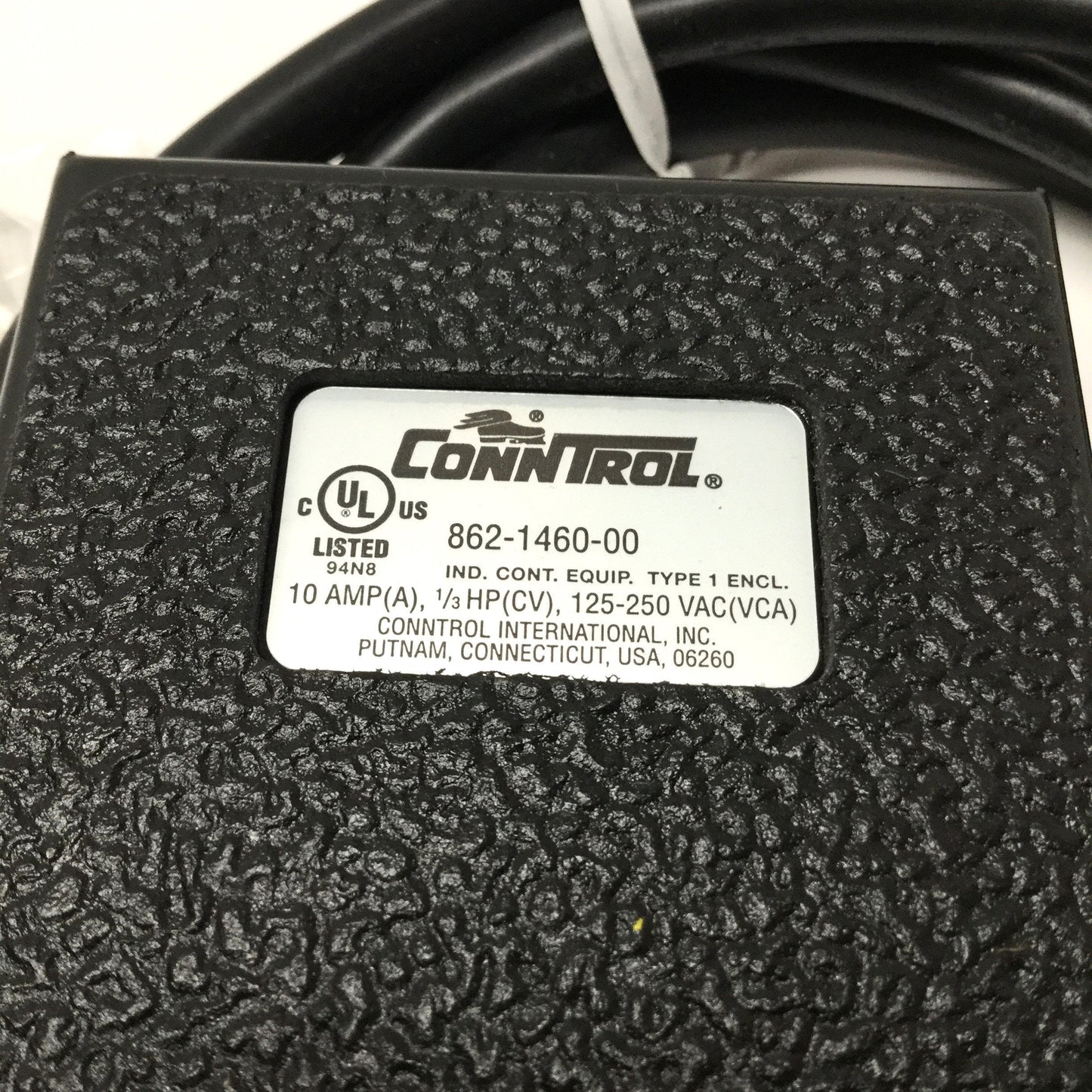 New Conntrol 862-1460-00 Foot Pedal Switch, Maintained, 10A 1/3HP 125-250VAC