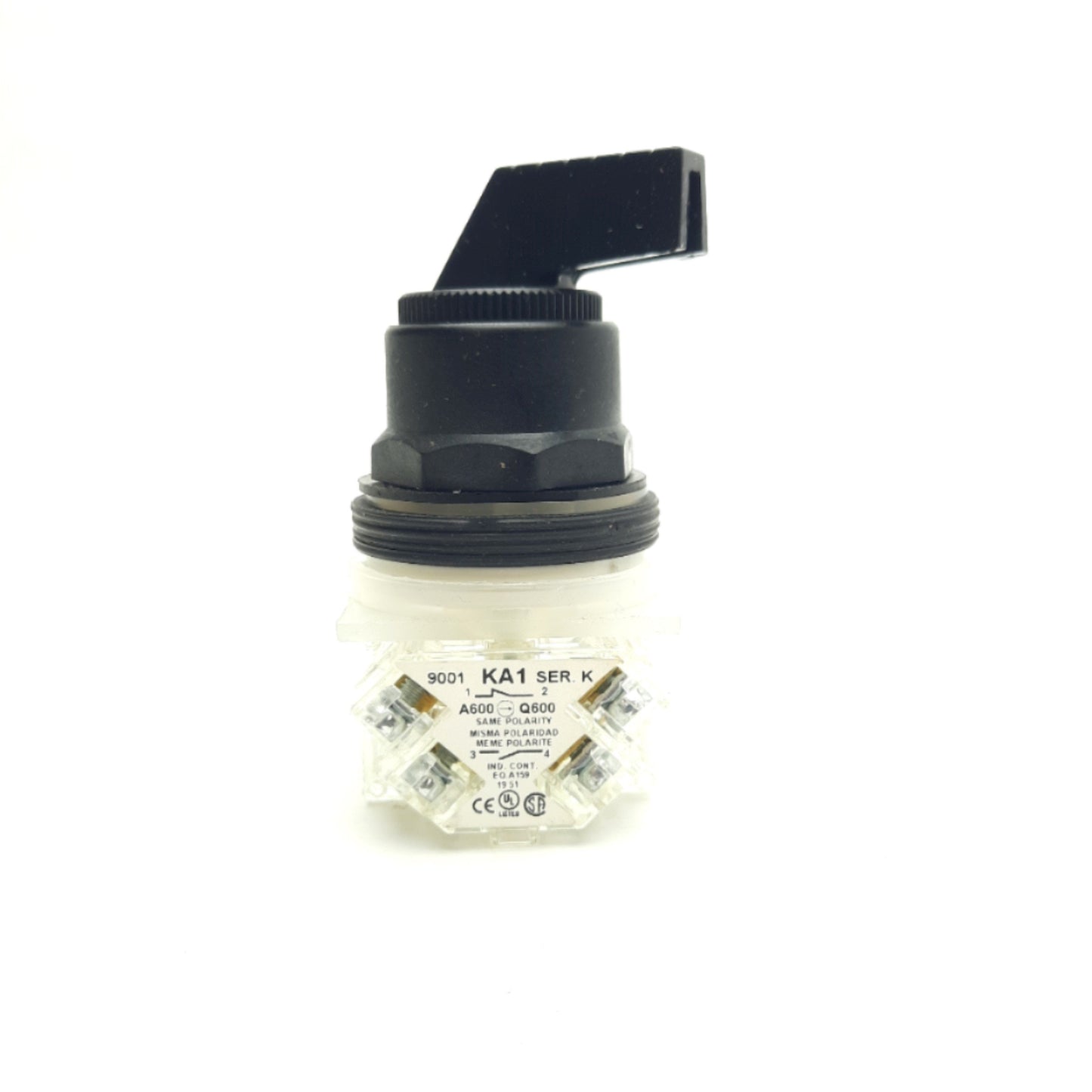 New Schneider 9001SKS11FBH13 Harmony 9001SK Selector Switch 30mm, 1 C/O, 2 Positions