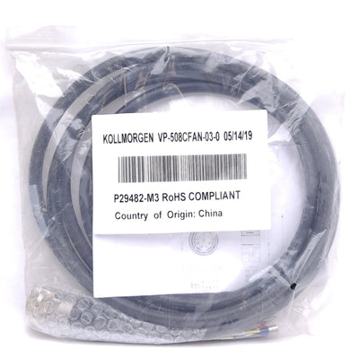 New Kollmorgen VP-508CFAN-03-0 Servo Drive Power Cable, M23 8-Pin Female, 3m Length