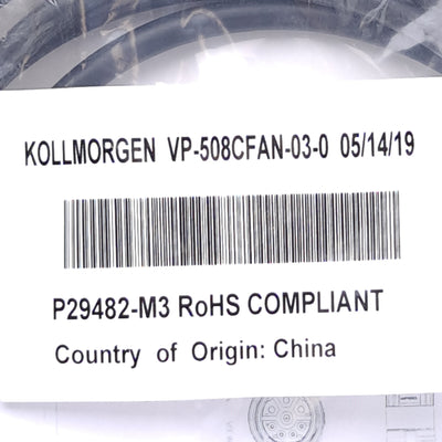New Kollmorgen VP-508CFAN-03-0 Servo Drive Power Cable, M23 8-Pin Female, 3m Length