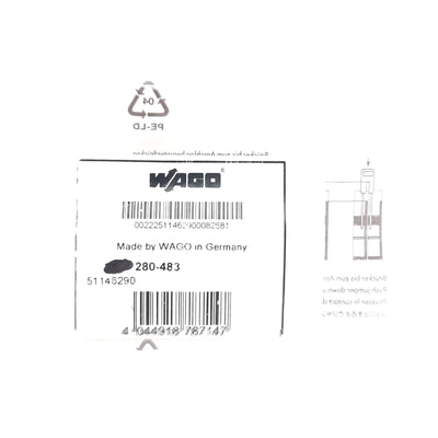 New – Open box Lot of 10 WAGO 280-483 Insulated Comb Jumper, 3-Position, Flat Pins