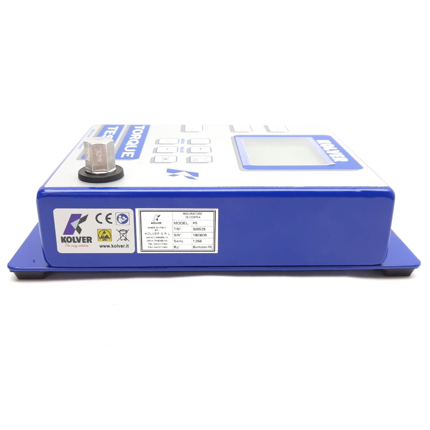 Used Kolver K5 Digital Torque Tester, 2.7-44.3in-lbs Range, RS-232C Serial, 15VDC