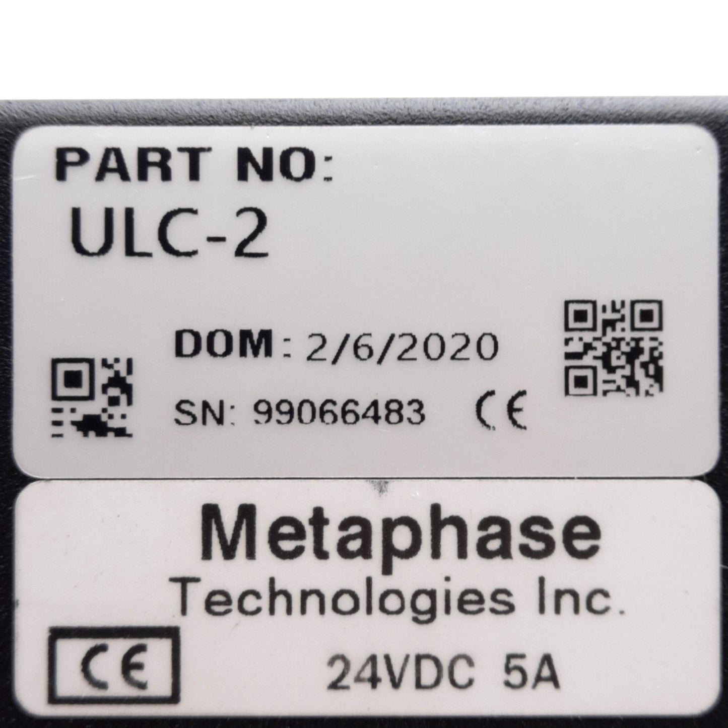 Used Metaphase ULC-2 Universal LED Controller, LCD Display, 2-Channel, 60W, 24VDC