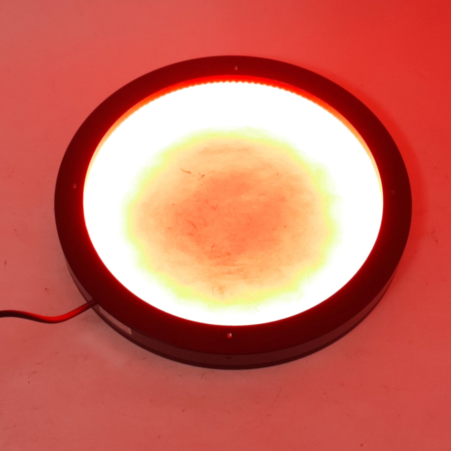 Used CCS LDR-208RD2-LA Low Angle Ring Light, Red, ø208mm OD, 22W, 24VDC, SMR-03V-B