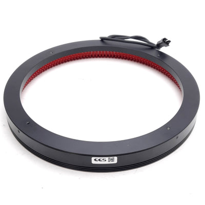 Used CCS LDR-208RD2-LA Low Angle Ring Light, Red, ø208mm OD, 22W, 24VDC, SMR-03V-B