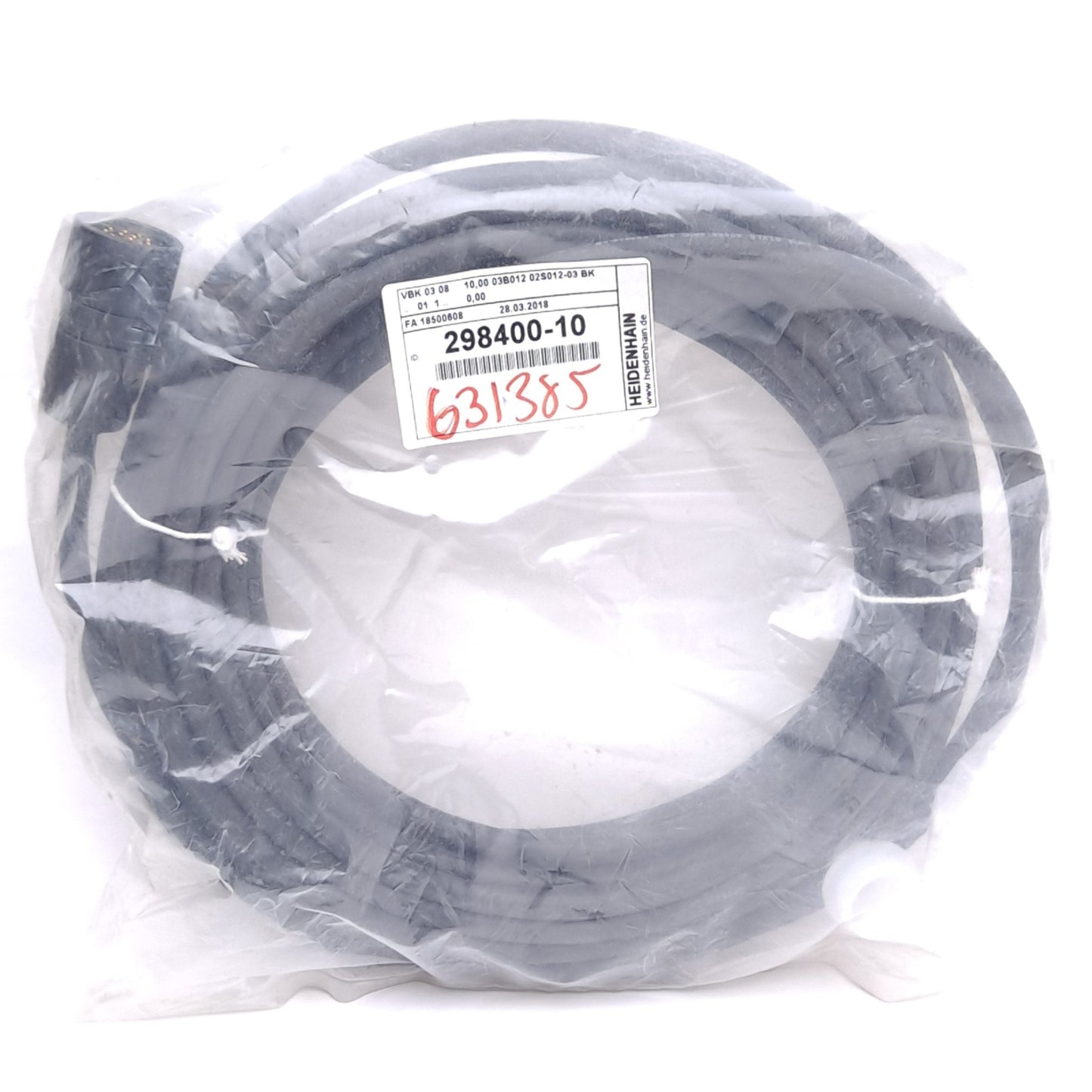 New Heidenhain 298400-10 Cable, M23 12-Pin Male to M23 12-Pin Female, 10m Length