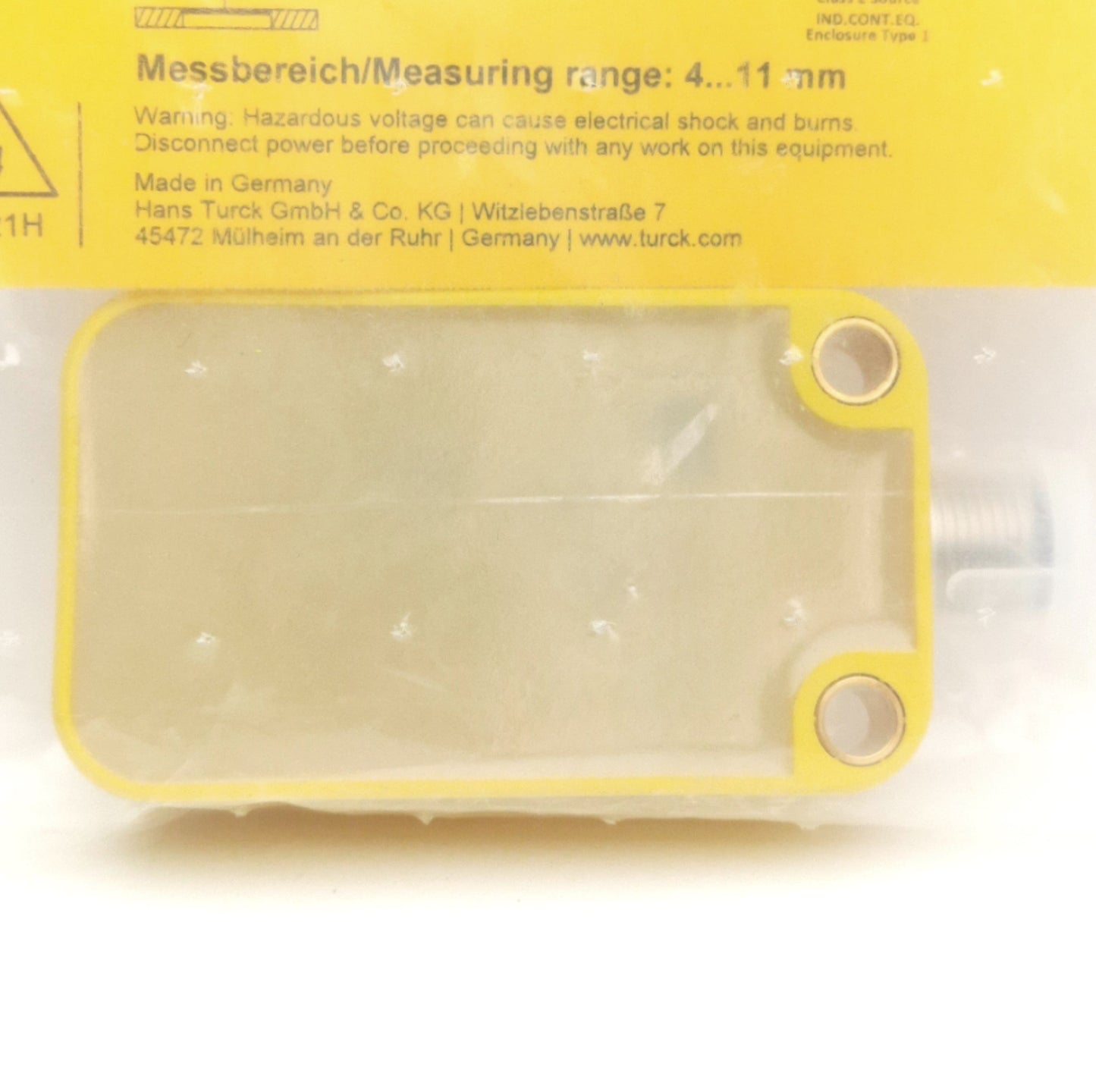 New Turck Bi15-Q20-LiU-H1141 Inductive Sensor, 4-11mm Range, 10V/20mA Output, 24VDC