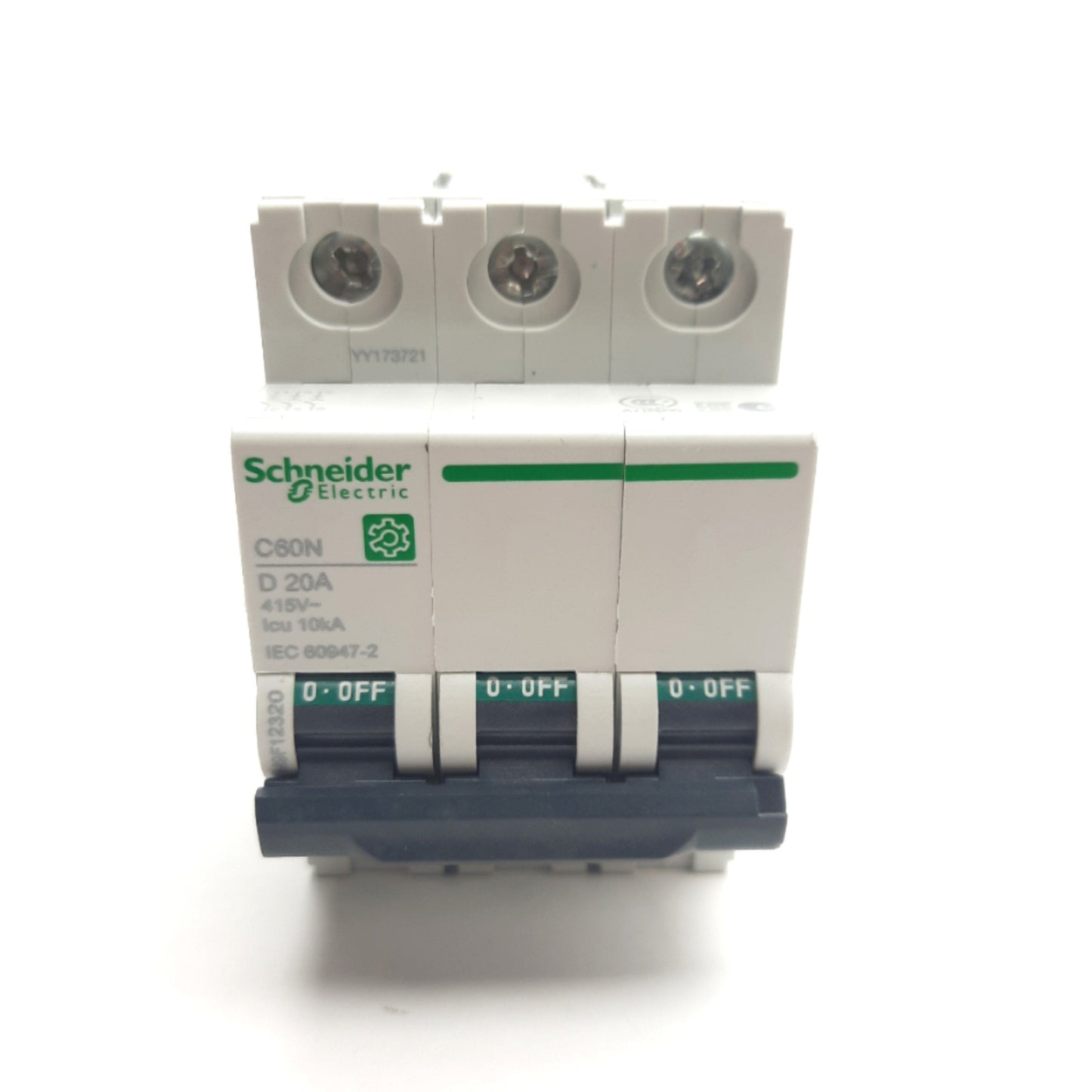 New – Open box Schneider Electric M9F12320 Miniature Circuit Breaker Multi9 C60N, 3-Pole, 20A