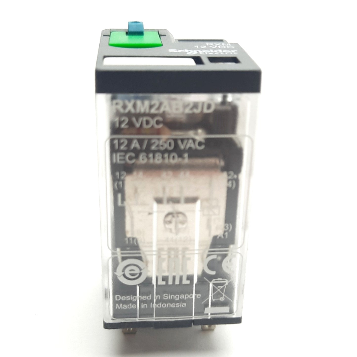 New – Open box Lot of 4 Schneider Electric RXM2AB2JD Electromechanical Relays, 12A, 12VDC Coil