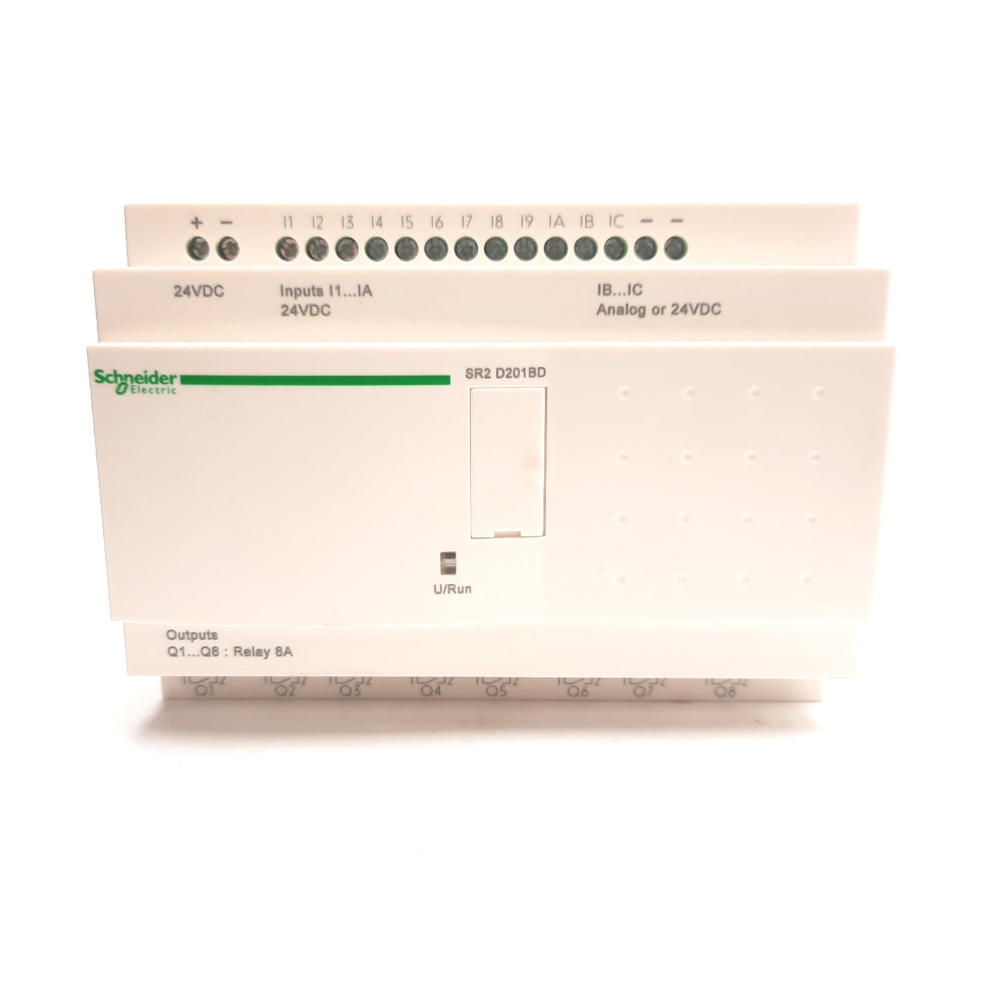 New Schneider Electric SR2 D201BD Compact Smart Relay, 20 I/O, 12x Input, 8x Output
