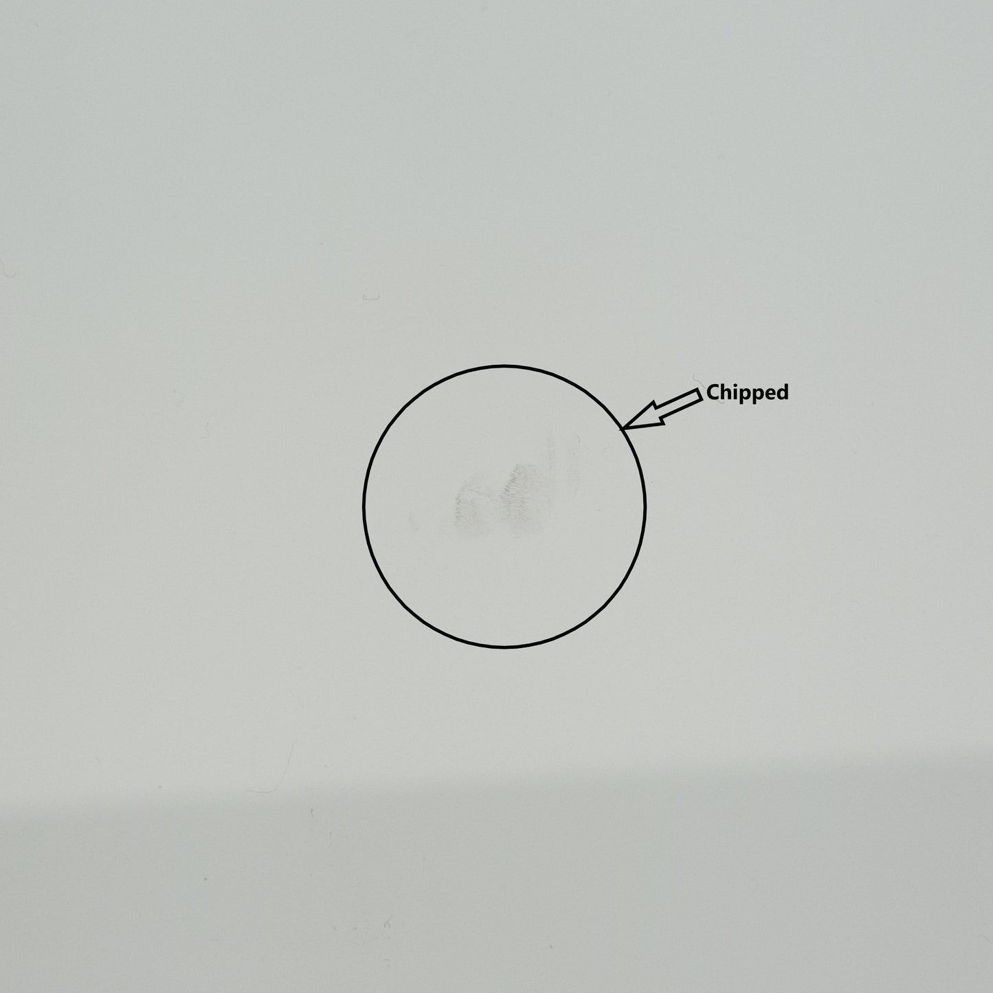 Used OGP Optical Comparator Glass Face Plate ø20-3/16in, 90° Faded Markings *Scratch*