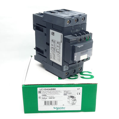 New Schneider Electric LC1D40ABBE IEC Contactor, 3-Pole, 690VAC 60A, 24VDC Coil