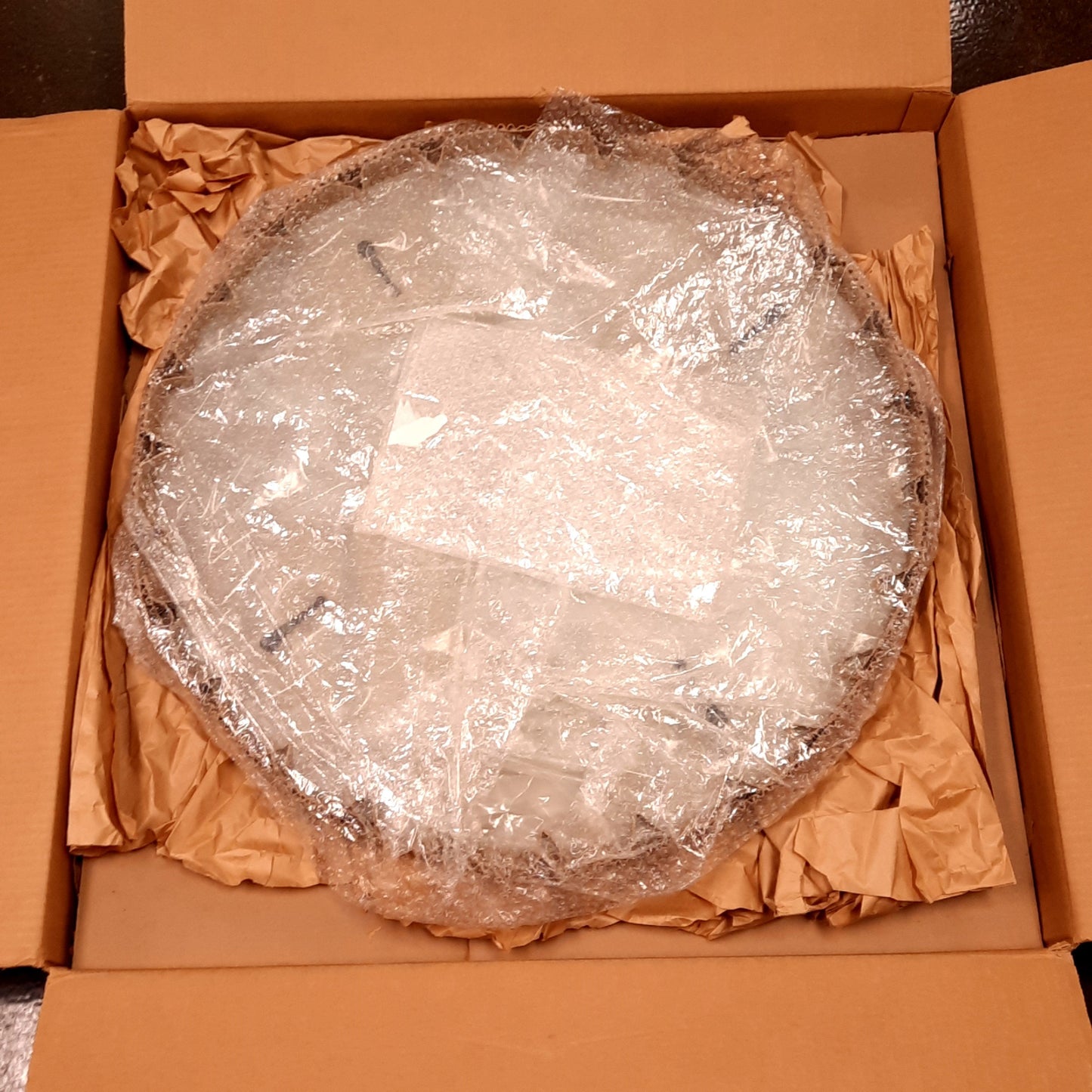 New Optical Comparator Glass Face Plate, ø20.25in, 90° Markings, (4x) Overlay Clips